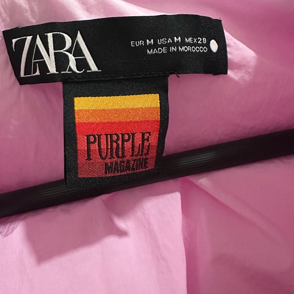 Great pink Bomber jacket by Zara special collab collection with purple magazine. - Picture 5 of 5
